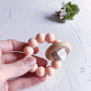 Newborn Mini Teether - Peach - Hopes, Dreams & Jellybeans 