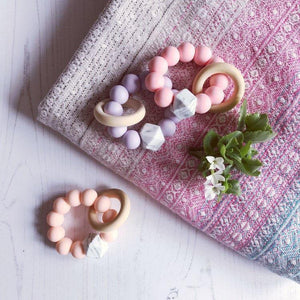 Newborn Mini Teether - Pink - Hopes, Dreams & Jellybeans 