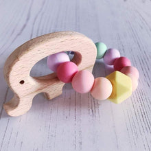Load image into Gallery viewer, Elephant Mini Teething Ring - Pastel Rainbow - Hopes, Dreams &amp; Jellybeans 
