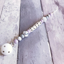 Load image into Gallery viewer, Personalised Silicone Dummy Clip - Lilac
