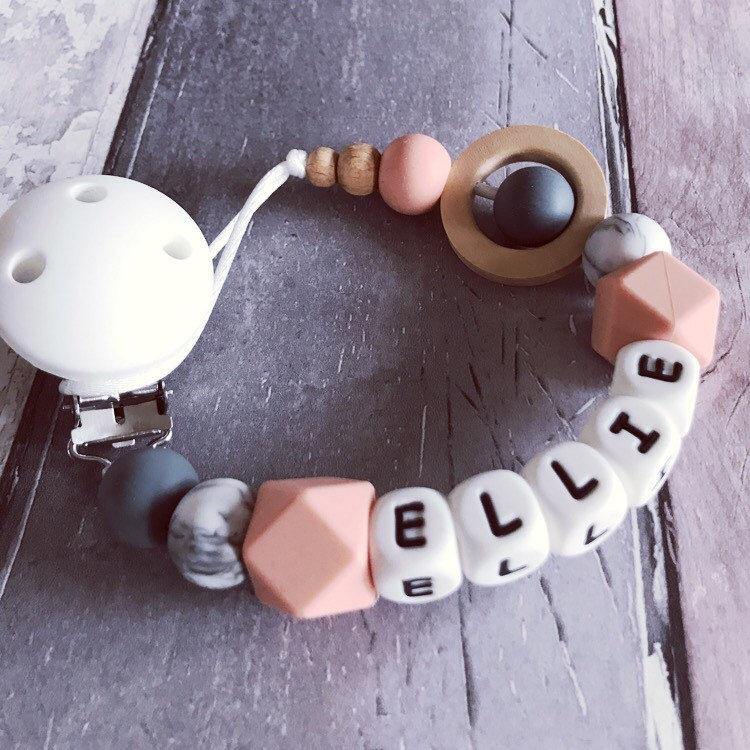 Personalised Dummy Clip with Spinner - Hopes, Dreams & Jellybeans 
