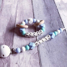 Load image into Gallery viewer, Dummy Clip and Teether Set - Baby Blue - Hopes, Dreams &amp; Jellybeans 
