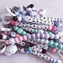 Load image into Gallery viewer, Personalised Silicone Dummy Clip - Mint - Hopes, Dreams &amp; Jellybeans 
