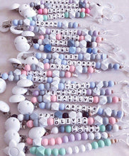 Load image into Gallery viewer, Personalised Silicone Dummy Clip - Mint - Hopes, Dreams &amp; Jellybeans 
