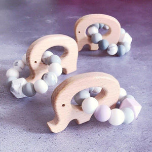 Elephant Mini Teething Ring - Grey - Hopes, Dreams & Jellybeans 
