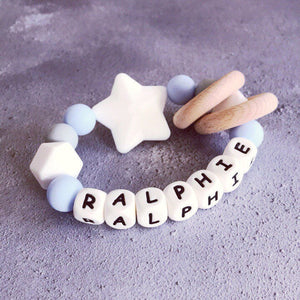 Personalised Silicone Star Teether