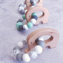 Load image into Gallery viewer, Elephant Mini Teething Ring - Grey - Hopes, Dreams &amp; Jellybeans 
