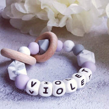 Load image into Gallery viewer, Personalised Silicone Teething Ring - Hopes, Dreams &amp; Jellybeans 
