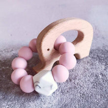 Load image into Gallery viewer, Dummy Clip and Teether Set - Pink/Grey - Hopes, Dreams &amp; Jellybeans 
