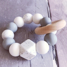 Load image into Gallery viewer, Newborn Mini Teether - Gritty/Soft Grey - Hopes, Dreams &amp; Jellybeans 
