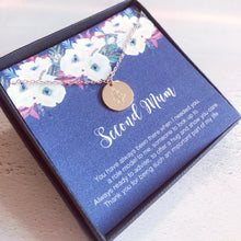 Load image into Gallery viewer, Second Mum Mothers Day Gift, Floral Necklace for Stepmum, Stepmother Gift, Message Card Bonus Mum, Mothers day Gift Second Mum, Floral Gift
