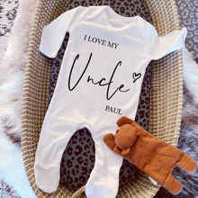 Load image into Gallery viewer, I Love My Grandad Baby Vest, Personalised Gramps Body vest, Newborn Pregnancy Announcement, Going to be a Grandad, Grandad Announcement baby
