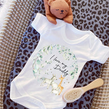 Load image into Gallery viewer, I Love My Daddy Baby Vest, Personalised Babygrow, Daddy Babygrow, Newborn Pregnancy Announcement Gift, Going to be a Daddy, New Dad Gift
