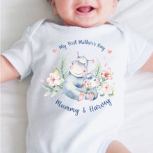Load image into Gallery viewer, 1st Mother’s day gift, first mother’s day babygrow, first mother’s day baby vest, our first mother’s day, mother’s day vest, I love my Mummy
