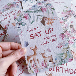 Baby milestone cards, Fairy Garden, Girl Milestone Cards, baby shower gift, pregnancy cards, baby girl, new baby gift, Fairy baby Girl