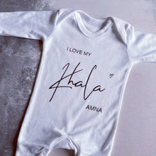 Load image into Gallery viewer, I Love My Auntie Baby Vest, Personalised Babygrow, Aunty Babygrow, Newborn Pregnancy Announcement Gift, Going to be a Khala , Khala Gift
