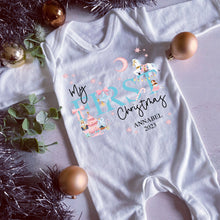 Load image into Gallery viewer, Baby Girls Nutcracker Ballerina, My First Christmas Outfit, 1st Christmas Baby Gift, Personalised Vest, Newborn Xmas Sleepsuit, Babygrow
