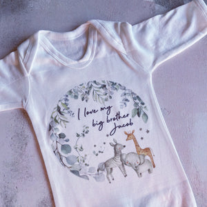 I Love My Big Sister Baby Vest, Personalised Babygrow, Sister Babygrow, Newborn Pregnancy Announcement Gift, Going to be Big Sister Gift