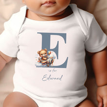 Load image into Gallery viewer, Baby boy clothes, personalised baby boys gifts, boys sleepsuits, new baby boy gift, baby shower gift, unisex baby gift, baby Announcement
