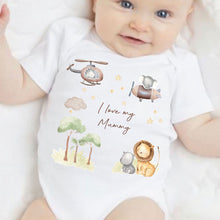 Load image into Gallery viewer, I Love My Auntie Baby Vest, Personalised Sleepsuit, Aunty Babygrow, Newborn Pregnancy Announcement Gift, Going to be an Auntie, Auntie to be
