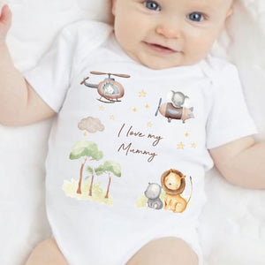 I Love My Daddy Baby Vest, Personalised Sleepsuit, Daddy Babygrow, Newborn Pregnancy Announcement Gift, Going to be a Daddy, Daddy to be