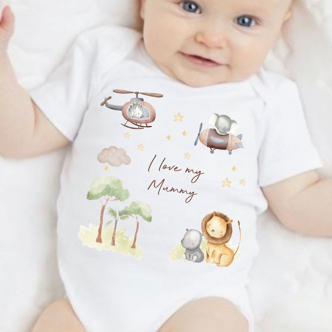 I Love My Mummy Baby Vest, Personalised Sleepsuit, Mummy Babygrow, Newborn Pregnancy Announcement Gift, Going to be an Mummy, Mummy to be