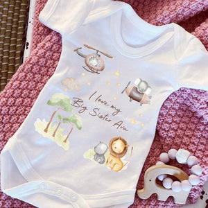 I Love My Uncle Baby Vest, Personalised Sleepsuit, Uncle Babygrow, Newborn Pregnancy Announcement Gift, Going to be an Uncle, Uncle to be