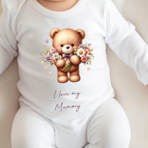 I Love My Mummy Baby Vest, Personalised Babygrow, Mummy Babygrow, Newborn Pregnancy Announcement Gift, Going to be a Mummy, New Mum Gift
