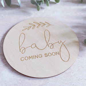 Baby Coming Soon Baby Announcement Milestone Card