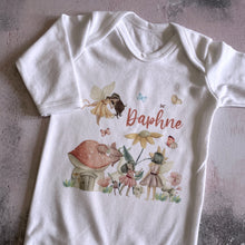 Load image into Gallery viewer, Personalised Fairy Garden babygrow / Sleepsuit
