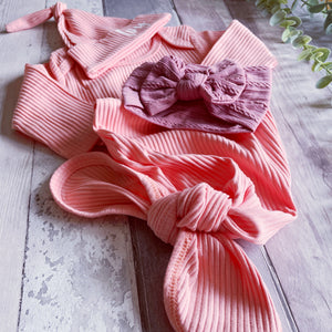 Pink Knotted Baby Gowns