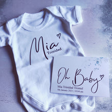 Load image into Gallery viewer, Baby Name Personalised Babygro
