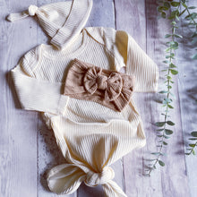 Load image into Gallery viewer, Cream Knotted Baby Gowns
