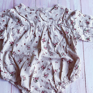 Floral Summer Rompers - Cream