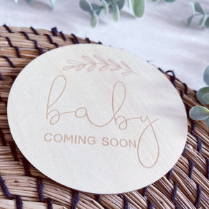 Baby Coming Soon Baby Announcement Milestone Card