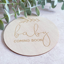 Load image into Gallery viewer, Baby Coming Soon Baby Announcement Milestone Card

