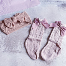 Load image into Gallery viewer, Headband and Baby Knee High Socks Set

