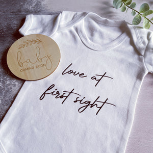 Love at first sight Personalised Babygro