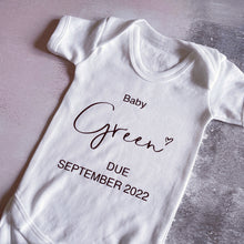 Load image into Gallery viewer, Personalised Announcement babygrow / Sleepsuit
