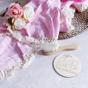 Luxury Baby Pink Blanket Swaddle and Muslin